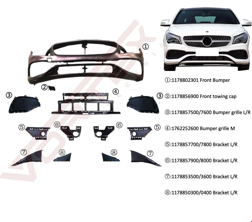 ÖN TAMPON SET AMG (BRAKET-IZGARA) CLA W117 2016-
