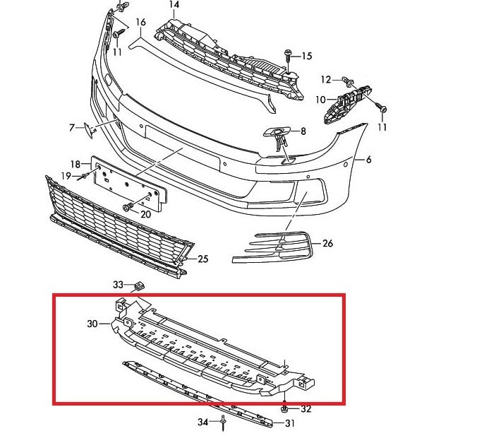 ÖN TAMPON SPOYLERİ R-LİNE SCIROCCO 2015-