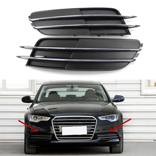 ÖN TAMPON IZGARA SOL ( KROMLU ) SİSSİZ A6 2013-