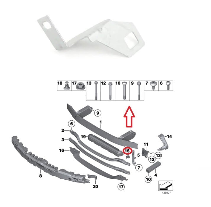 ÖN TAMPON BRAKETİ SAĞ ( ALÜMİNYUM ) F10 2010-