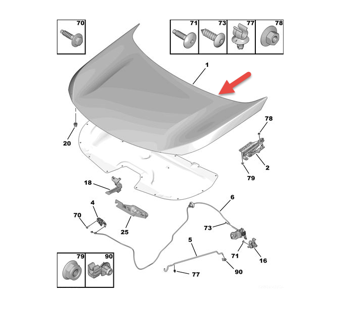 MOTOR KAPUTU PG 3008 2016-