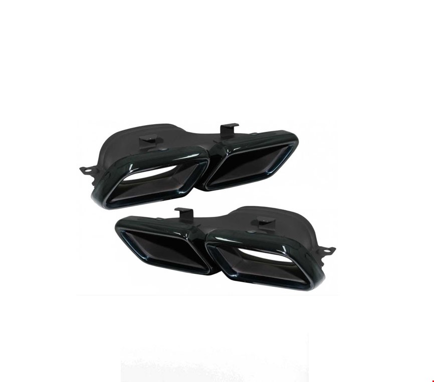 ARKA EGZOZ UCU SET (SİYAH) YENİ C63 AMG 2019-